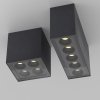 Nowoczesna lampa zewnętrzna sufitowa LED kwadratowa metalowa grafitowa Ares MAYTONI O309CL-L8GF3K